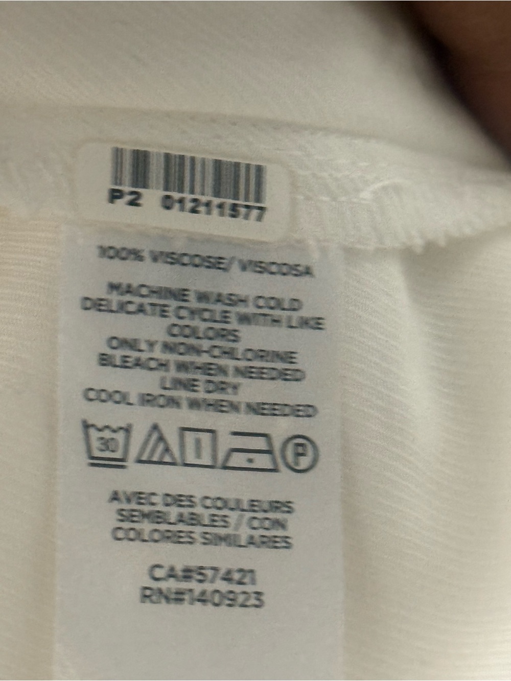 LOFT Cream Button-Front Relaxed Shirt - Picture 3 of 3